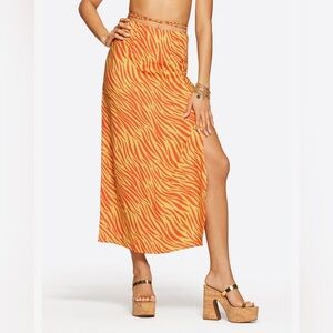 NWT Jessica Simpson Maxi Length Skirt Zebra Print